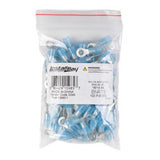 Install Bay Blue Nylon Ring Terminal 16-14 Gauge #8 - Package of 100 - BNRT8