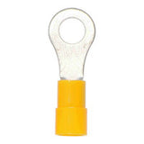 Install Bay Yellow Vinyl Ring Terminal 12-10 Gauge 1/4 in Package of 100 - YVRT14