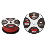 T-Spec V10 OFC Tinned Power Wire | 4 AWG | 100 ft. | Red - V10PW-4RD100