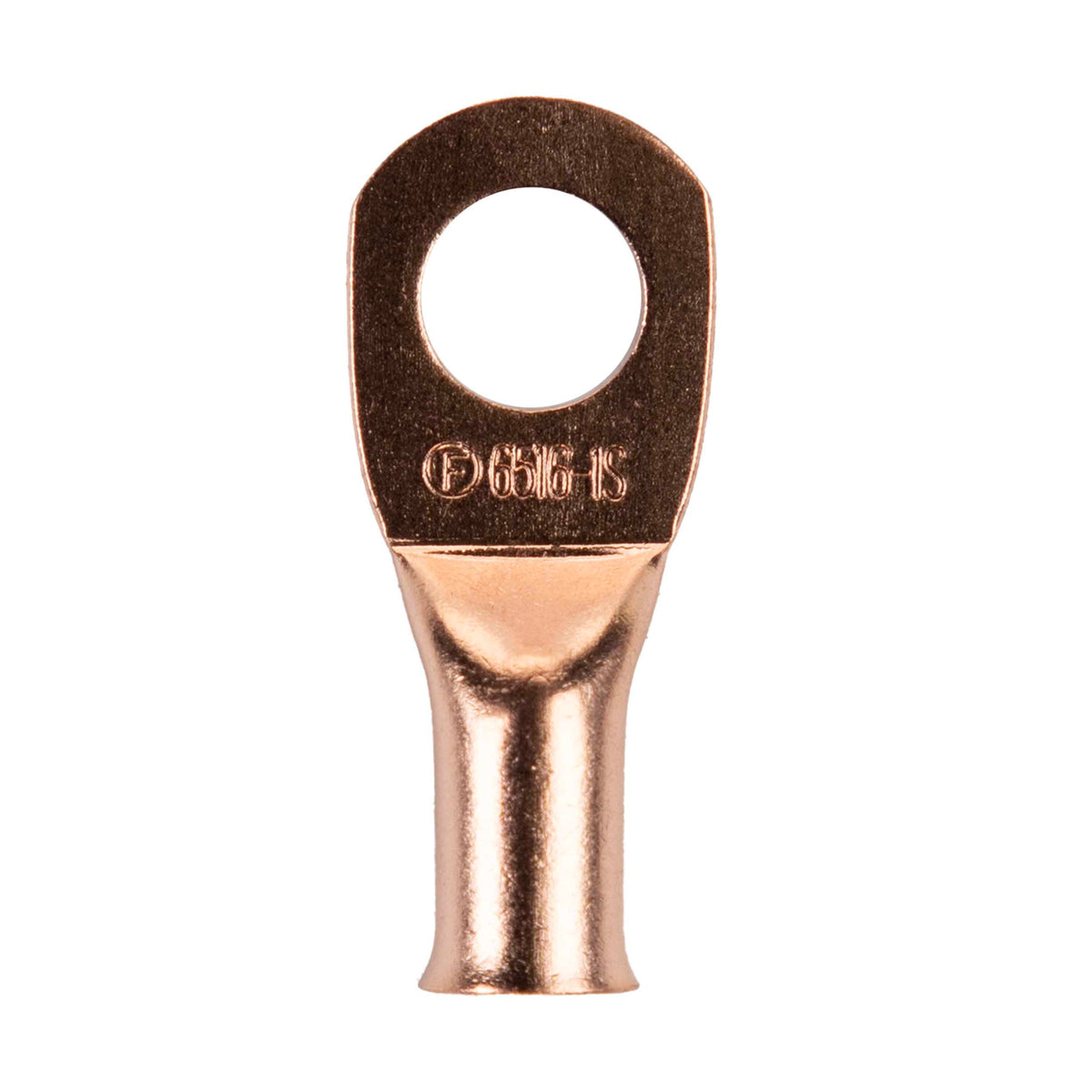 Install Bay Copper Uninsulated Ring Terminal 6 Gauge 5/16 inch - CUR6516