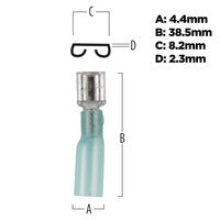 Install Bay Heat Shrink Female Blue Quick Disconnects 16-14 Gauge .250 - HSFBD