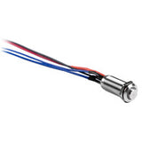 Install Bay Silver 12MM Round Illuminated Latching Switch Blue Qty 2 - LS12B-2