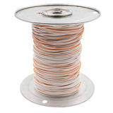 Install Bay 18 GA US GPT All Copper Primary Wire White w/Orange Trace - US18500WOR
