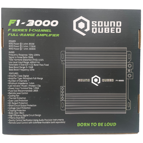 SoundQubed 3000 Watt F1-3000 Full Bridge Mono Block Amplifier