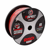 T-Spec V8GT OFC Power Wire | 8 AWG | 250 ft. | Red - V8GT8R-250