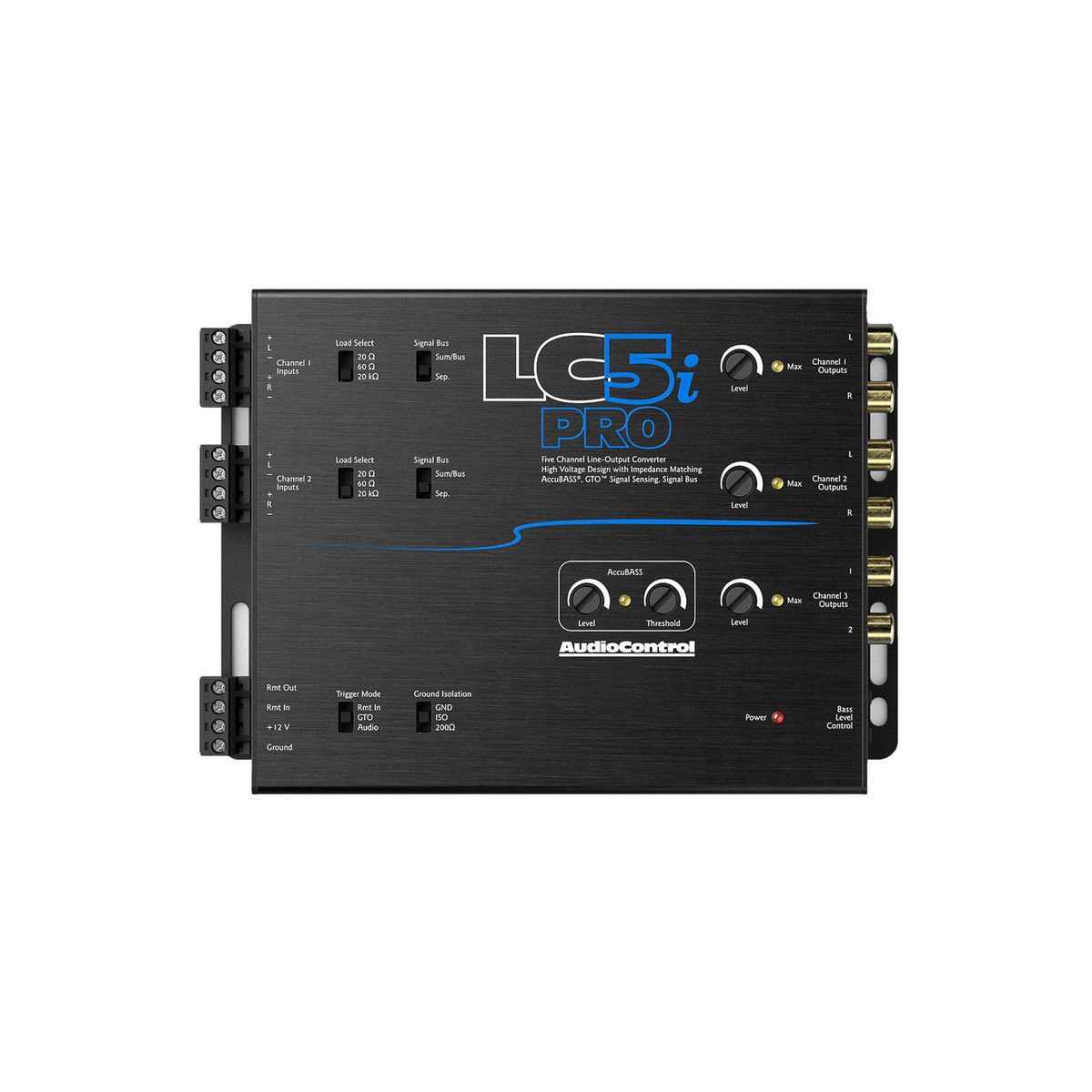AudioControl LC5iPRO 5-Channel Line Output Converter w/AccuBASS & ACR-1 Remote
