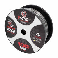 T-Spec V10 OFC Tinned Ground Wire | 4 AWG | 100 ft. | Black - V10GW-4100