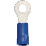 Install Bay Blue Vinyl Ring Terminal 16-14 Gauge #10 - Package of 100 - BVRT10
