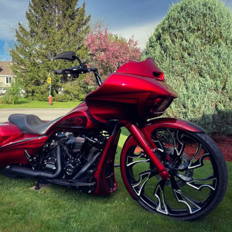 Guinzu 3D Harley Black Double Cut Wheels