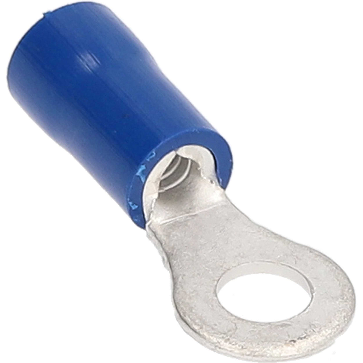 Install Bay Blue Vinyl Ring Terminal 16-14 Gauge #8 - Package of 100 - BVRT8