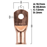 Install Bay Copper Uninsulated Ring Terminal 1/0 Gauge 1/4 inch - CUR1014