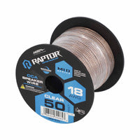 Raptor Vice Series CCA Speaker Wire | 18GA | 50 ft. | Clear - RSW18-50