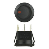 Install Bay Round Rocker Switch With Red Led No Leads 20amp - Pack of 5 - IBRRSR