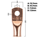 Install Bay Copper Uninsulated Ring Terminal 2 Gauge 1/4 inch - CUR214