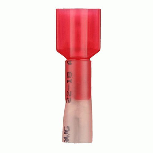 Install Bay Heat Shrink Red Male Quick Disconnects 22-18 Gauge .250 - HSRMFI