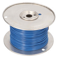 Install Bay 18 GA US GPT ALL COPPER PRIMARY WIRE BLUE - Coil of 500 FT - US18500BL