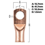 Install Bay Copper Uninsulated Ring Terminal 2 Gauge 3/8 inch - CUR238