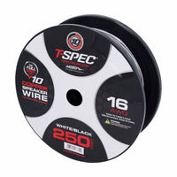 T-Spec V10 OFC Speaker Wire | 16 AWG | 250 ft. | White/Black - V10SW16250-WB