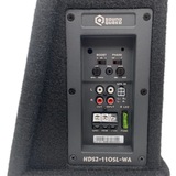SoundQubed HDS2 10" Subwoofer Wedge Loaded and Powered Enclosure