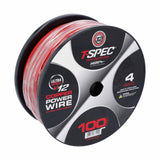 T-Spec V12 OFC Power Wire | 4 AWG | 100 ft. | Red - V12PW-4100