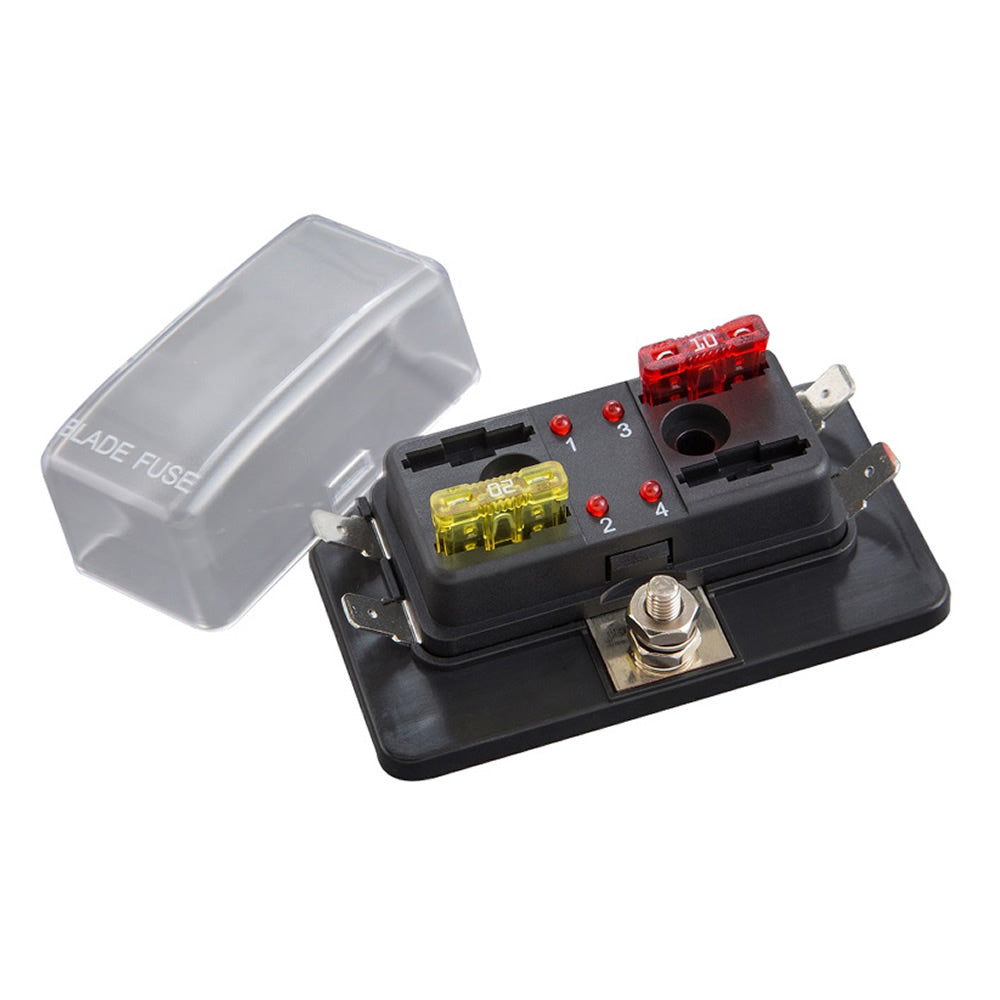 Install Bay Fuse Block ATC With Indicating LEDs - 4 Position - BLR-I-304