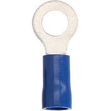 Install Bay Blue Vinyl Ring Terminal 16-14 Gauge #6 - Package of 100 - BVRT6
