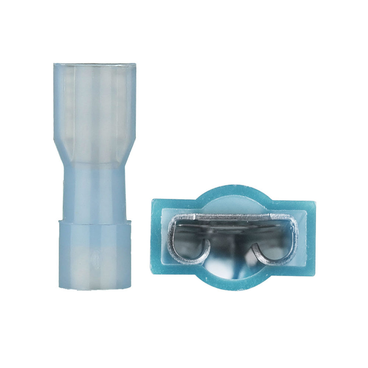 Install Bay Blue Nylon Female Quick Disconnect 16-14 Gauge .250 - BNFD250F