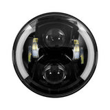 Metra Round Motorcycle Headlights with Black Face and Partial Halo - BC-703B