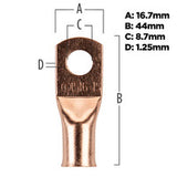 Install Bay Copper Uninsulated Ring Terminal 1 Gauge 5/16 inch - CUR1516