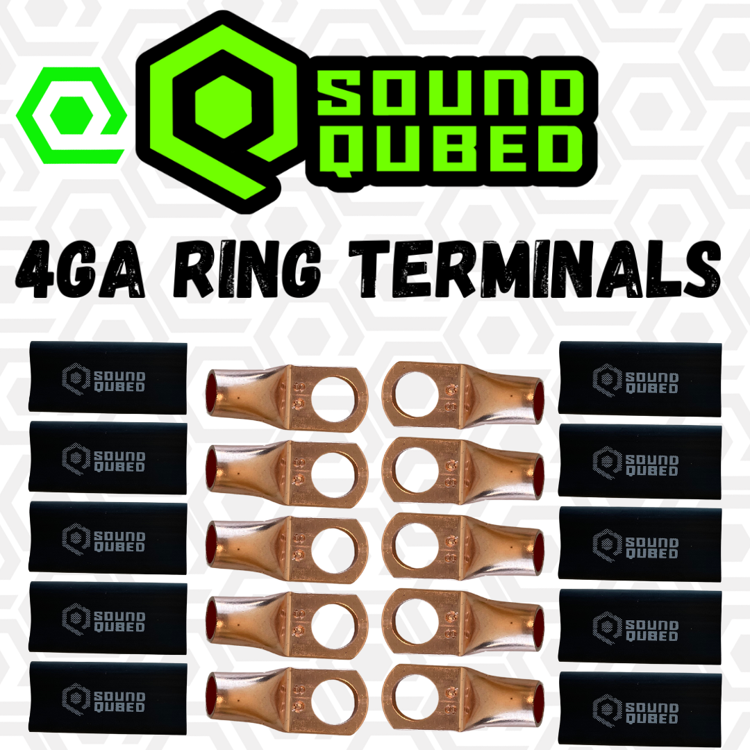 SoundQubed 4 Gauge Soundqubed Ring Terminals (3/8" hole)