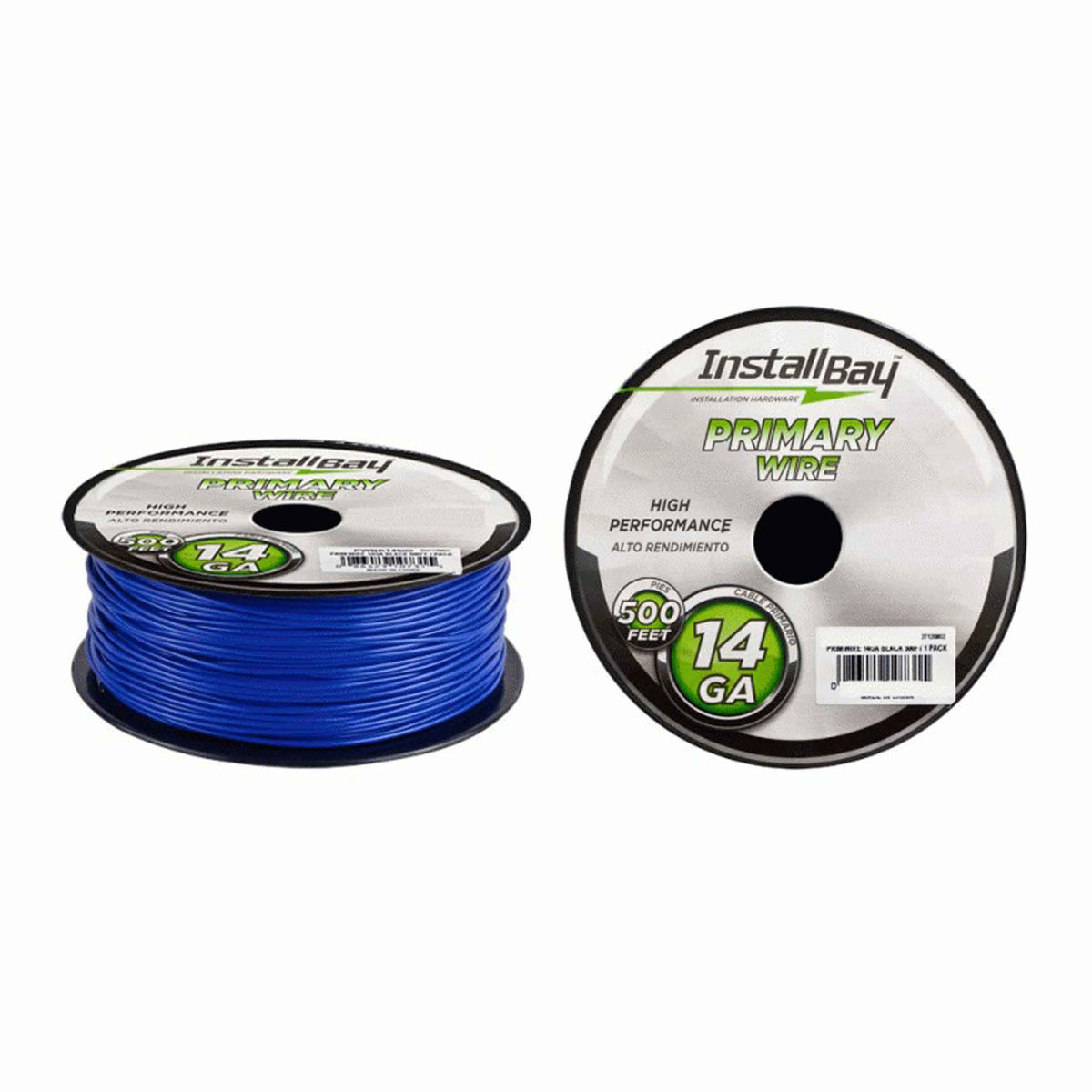 Install Bay Primary Wire 14 Gauge All Copper Blue Coil - 500 ft - PWBL14500