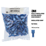 Install Bay 3M™ Blue Nylon Fem Quick Disconnect 16-14 AWG .250 InsulGrip - 3MBNFD250FG