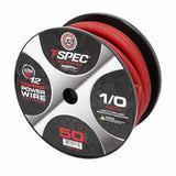 T-Spec V12 OFC Power Wire | 1/0 AWG | 50 ft. | Red - V12PW-1050