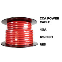 Install Bay CCA Value Line 4 Gauge Power Cable Red - 125 Foot Coil - IBPC04R-125
