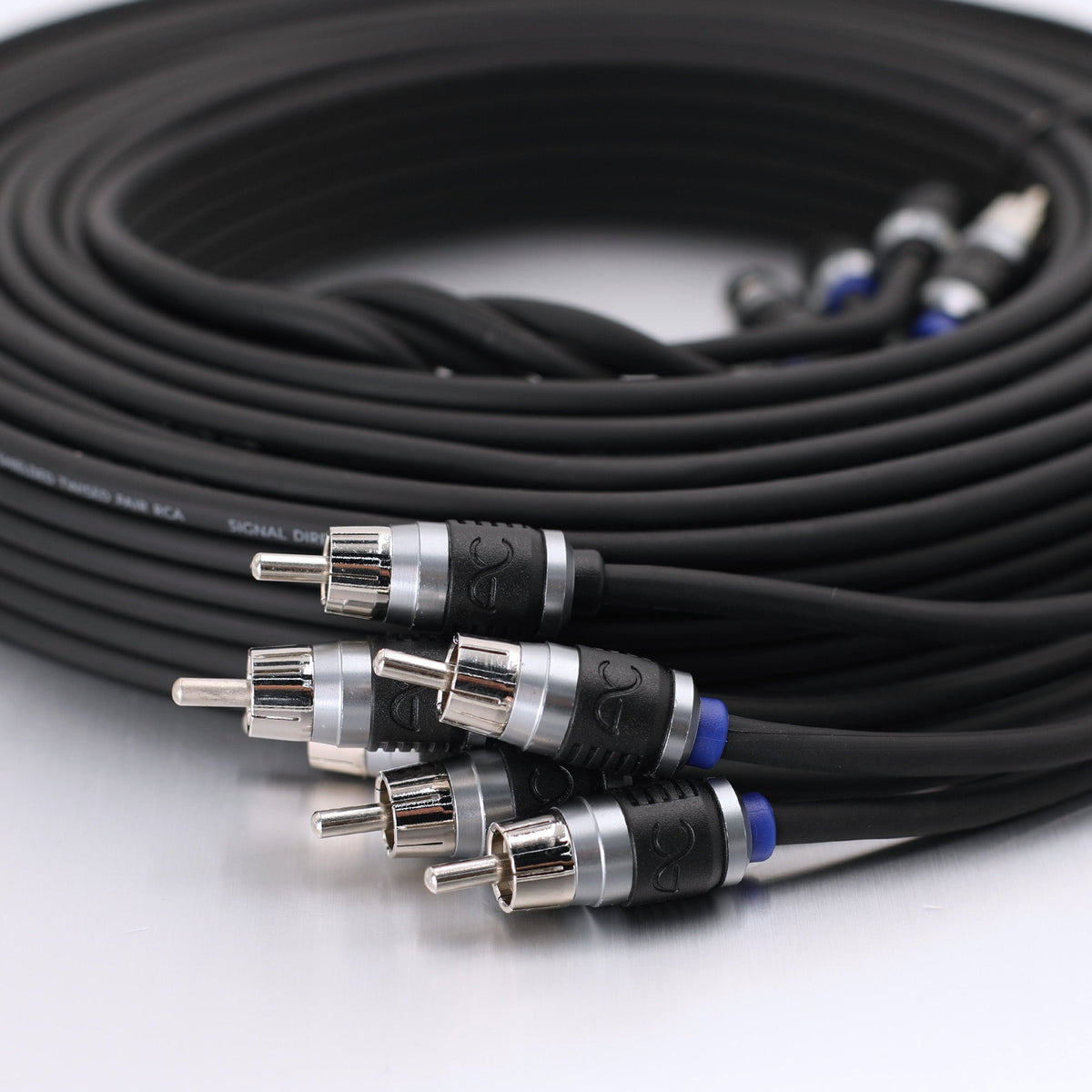 AudioControl AC Studio 6-Channel Double-Shielded Directional Twisted Pair RCA Interconnect (12ft - 17ft)