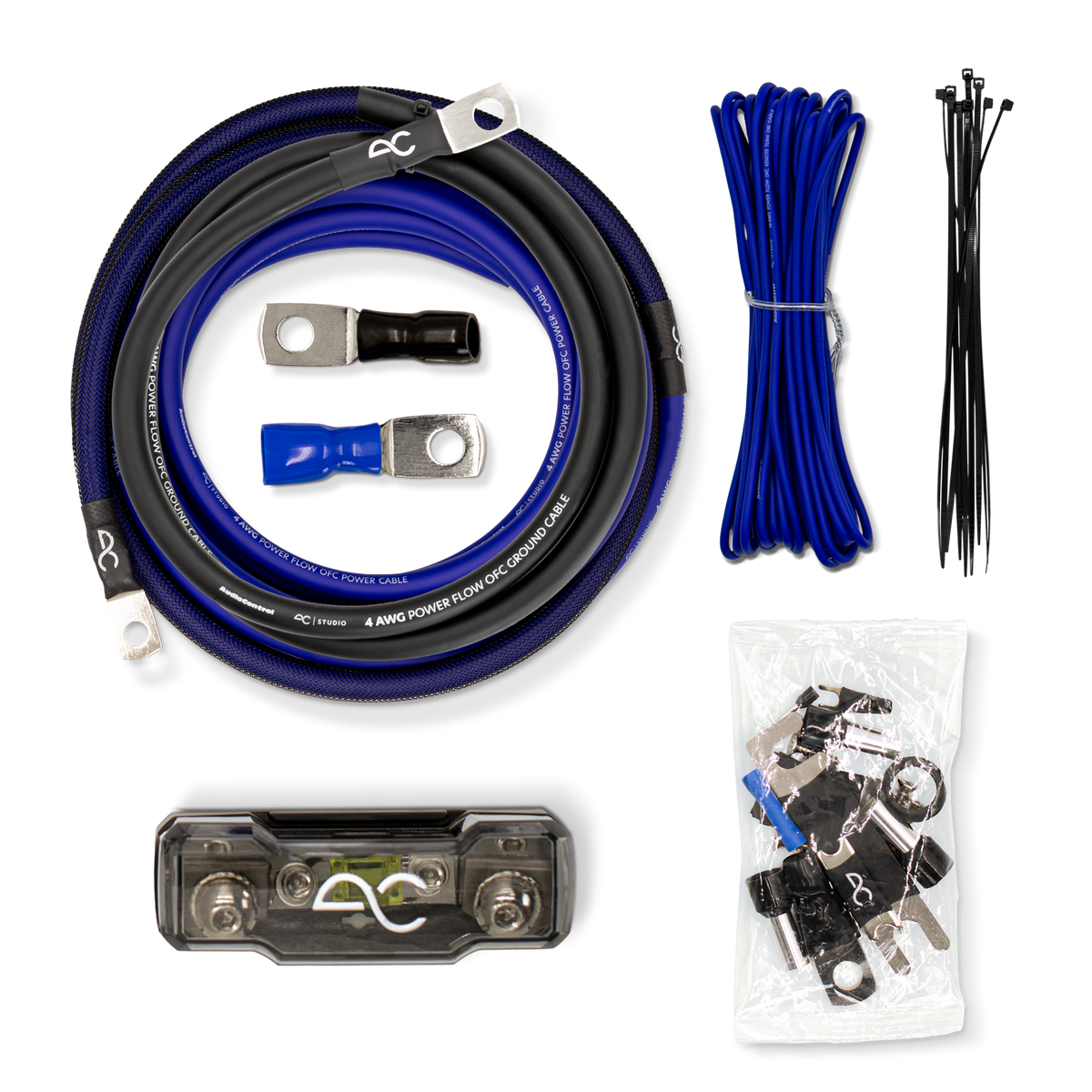 AudioControl AC Studio ACSK04 High-Performance PowerFlow OFC Amp Wiring Kit (4 Gauge)