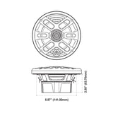 DB Drive APS65RGB : 6.5" 2-Way Marine Loudspeakers W/RGB Accent Lighting (Black) (1 Pair)