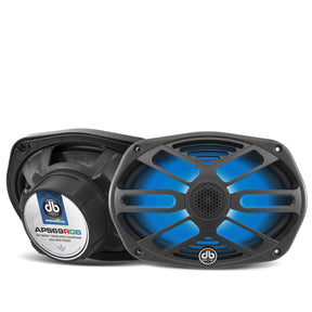 DB Drive APS69RGB : 6"×9" Marine Loudspeakers W/RGB Accent Lighting (Black) (1 Pair)