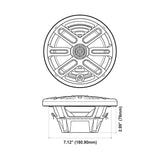 DB Drive APS8B : 8" 2-Way Marine Loudspeakers (Black) (1 Pair)