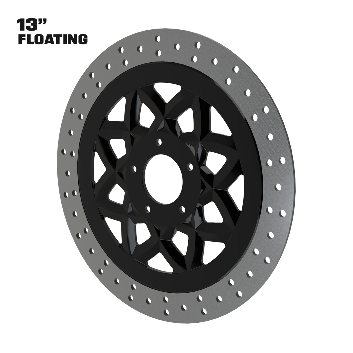 Aurora 13" Floating Rotor in Black