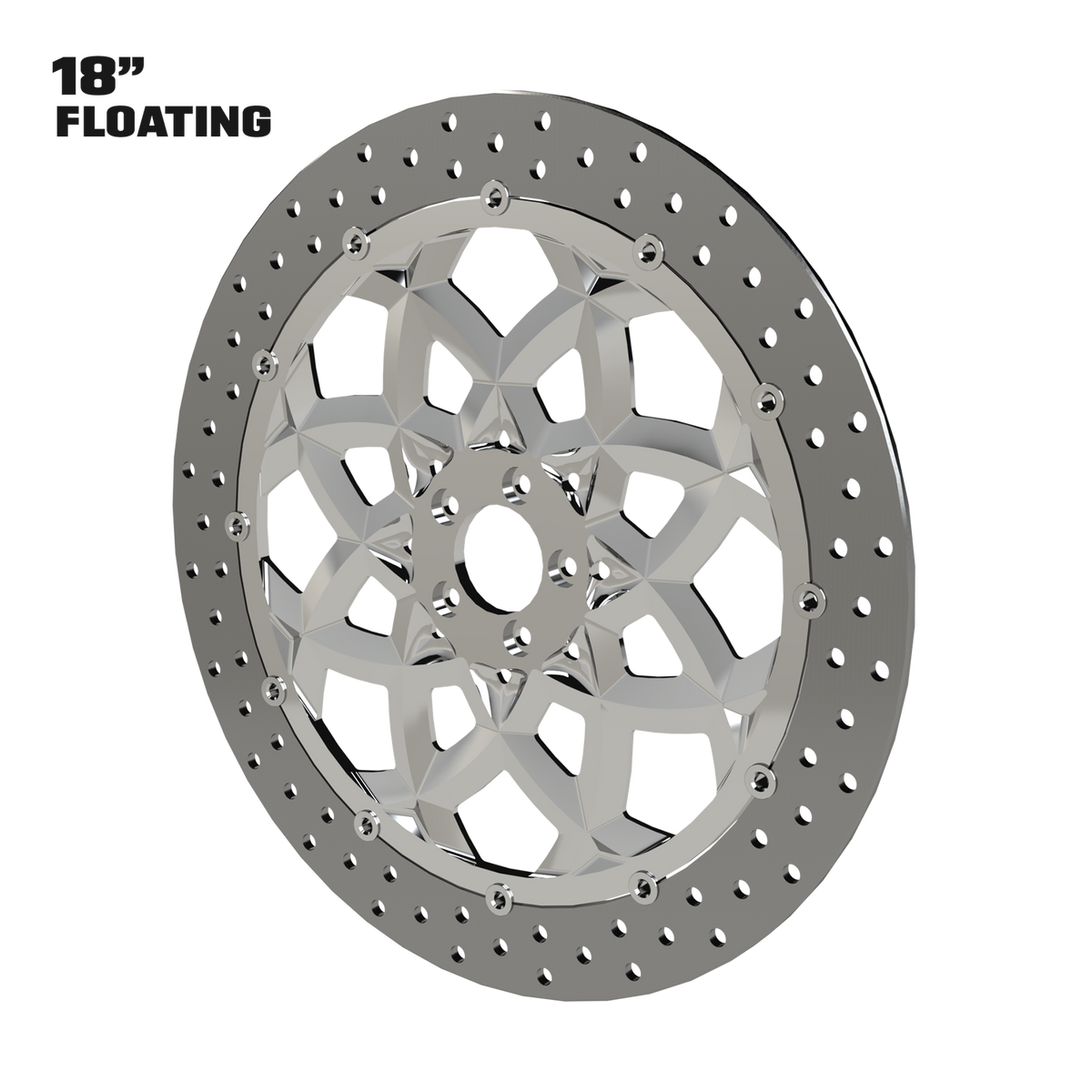 Aurora 18" Floating Rotor in Black