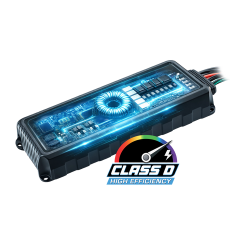 Euphoria EMA-600.4 : Marine 4-channel Class D amplifier includes matched wire harness