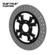 Barbaric Tendencies 11" floating rotor in black double cut