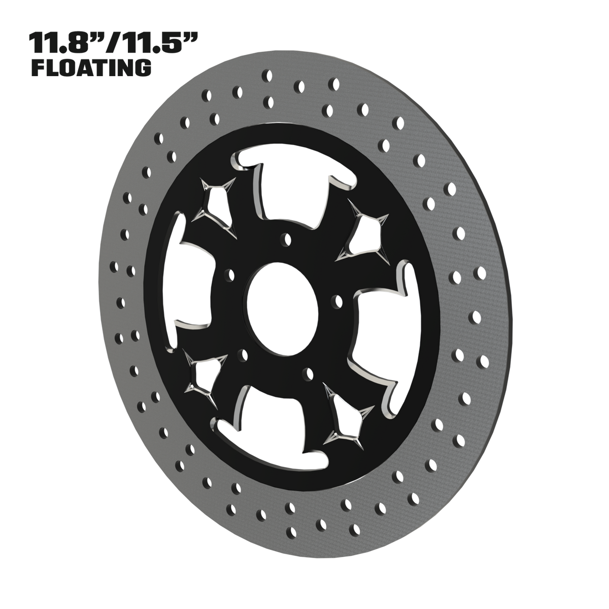 Barbaric Tendencies 11" floating rotor in black double cut