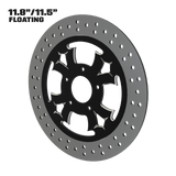 Barbaric Tendencies 11" floating rotor in black double cut