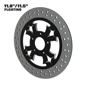 Barbaric Tendencies 11" floating rotor in black double cut