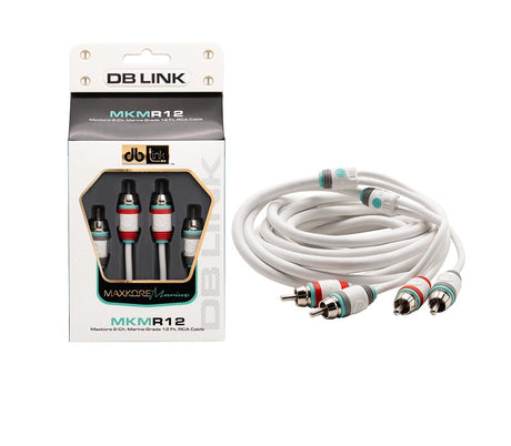 DB Link MKMR12 : 12' Maxkore Marine 100% OFC, Tinned Anti-Corrosive RCAs