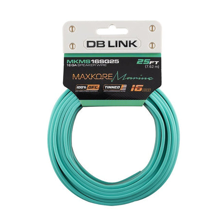DB Link MKMS16SG25 : 25' 16 Ga Maxkore Marine Sea Green/Gray, 100% OFC, TINNED Anti-Corrosive Wire