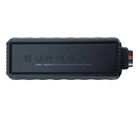 Euphoria EMA-1550.5 : Marine 5-channel Class D amplifier includes matched wire harness & remote set