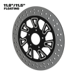 Blade Runner 11" floating rotor in black double cut